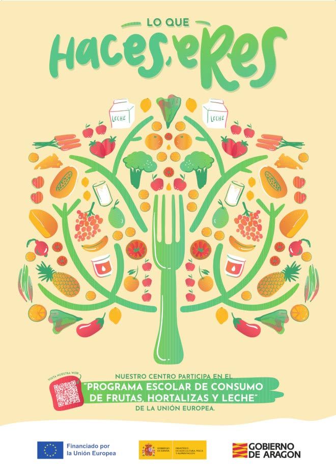 Cartel programa leche y fruta