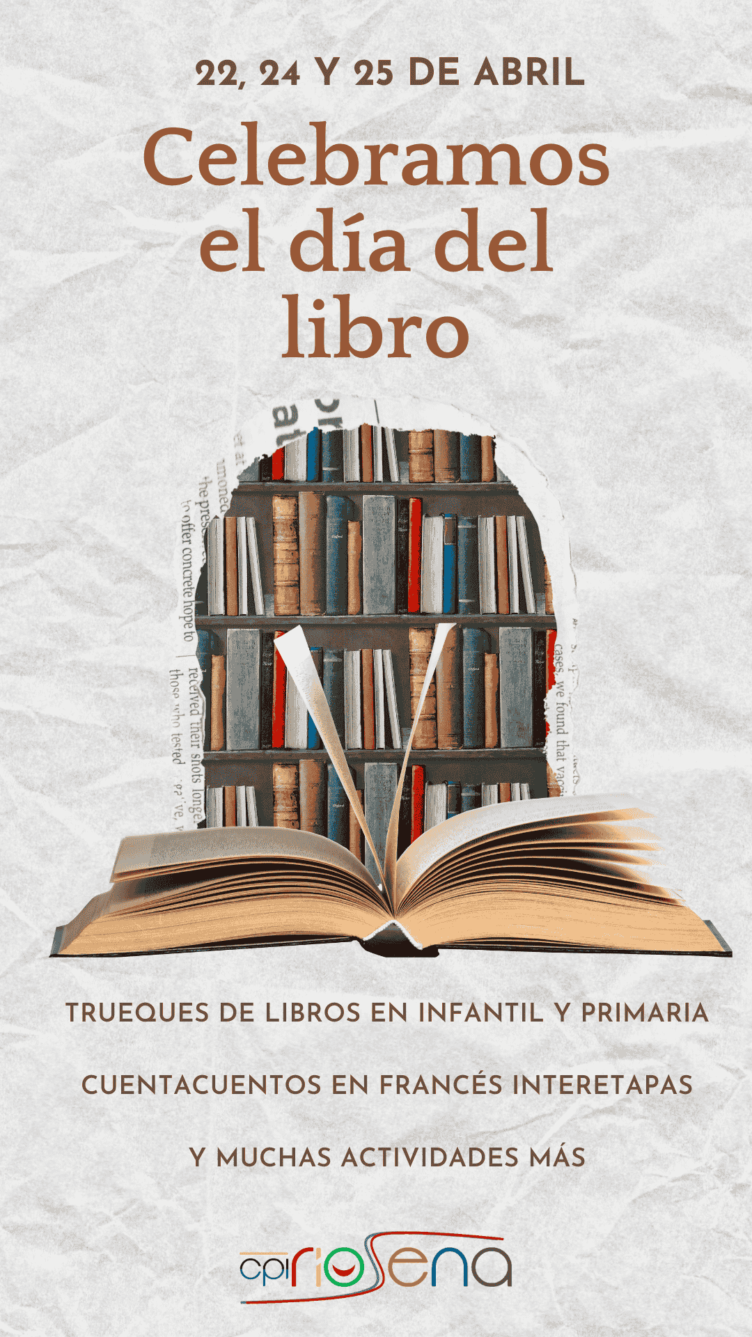 Día del libro 22, 24 y 25 de abril