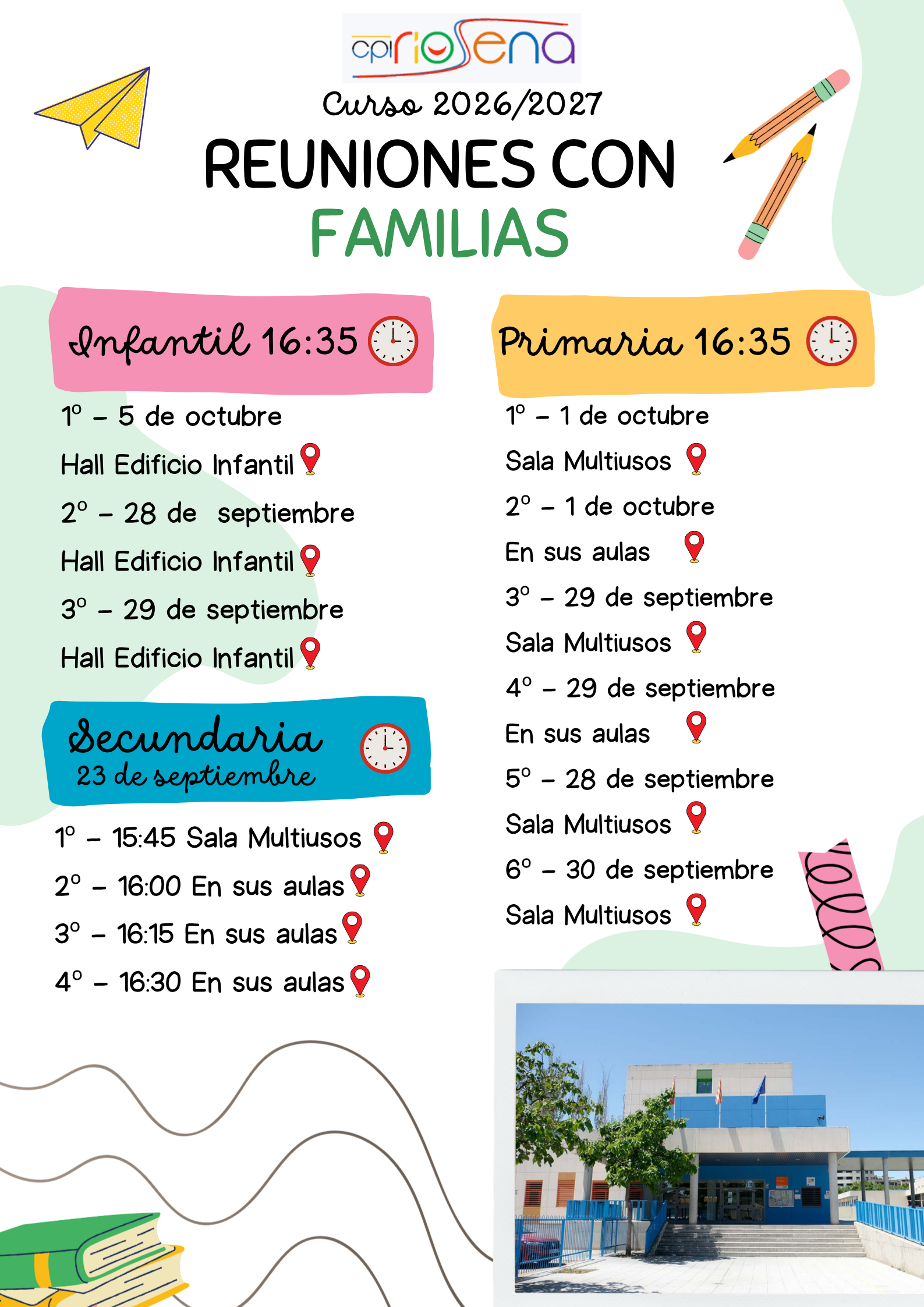 Cartel Reuniones Familias
